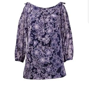 INC International Concept Floral Print Blouse M